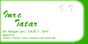 imre tatar business card